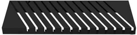 Grand présentoir à carreaux, présentoir à insertion oblique multicouche, présentoir à échantillons de carreaux de sol verticaux commerciaux, avec 13 emplacements pour cartes (noir 39,4 x 7,8 x 3,9 pou