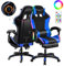 curfair Fauteuil Gamer avec Haut-Parleurs Bluetooth & LED RGB - Chaise Gaming Massante à Dossier Haut (Pivotante 360°) - Siège Bureau Réglable en Hauteur