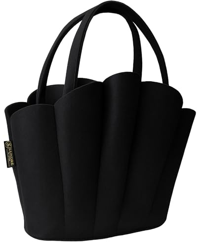 SILUK Damen Handtasche aus Filz – in Muschelform – Handgemacht in Europa, nachhaltig – Geschenkidee – Perfekt für Alltag, Büro & Stadt