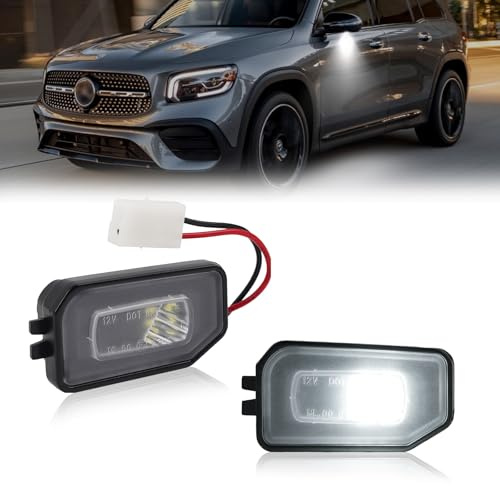 OZ-LAMPE Umfeldbeleuchtung Spiegel für Meredes Benz B-Class C-Class W205 E-Class W213 S-Class W222 GLB GLC X253, außenbeleuchtung spiegel, 2 Stück, Canbus Fehlerfre