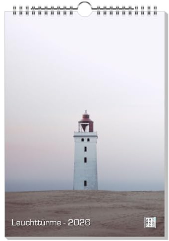 artboxONE Kalender 2026 Leuchttürme Wandkalender A4 2026 Architektur
