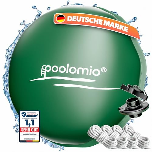 poolomio® Poolkissen rund 4m | Poolkissen Winter 400 cm Luftkissen Pool 420 g/m² | Winterkissen Poolabdeckung | Frost- & Chlorbeständig | Pool Kissen Überwinterung inkl. Seil & Reparaturset