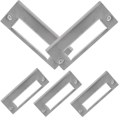 WHAMVOX 5 Stück Teiliges Edelstahl Türschlagplatten Robuste Türloch-abdeckungen für Wohn Gewerbetüren Einfache Montage Langlebige Türsicherung Passend für Zimmertüren und Türfallen