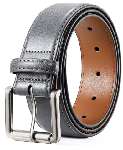 BELTROAD Ledergürtel Herren, Gürtel Herren Split Leather 40mm breit, Männer Gürtel Herrengürtel for Arbeitshose Jeans Geschenke Grau, 120cm