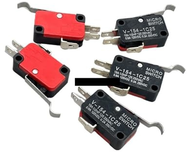 5PCS V-154-1C25 Small Travel Switch V-154-1C25 Limit self-Reset Switch Travel Point Switch 3 pin 15A
