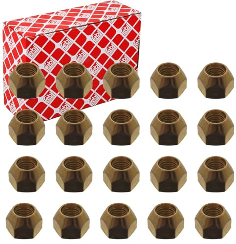 20x Febi Radmuttern Satz M12 X 1,5 Verzinkt Kegelbund F | 20x Febi Radmuttern Satz M12 X 1,5 Verzinkt Kegelbund F