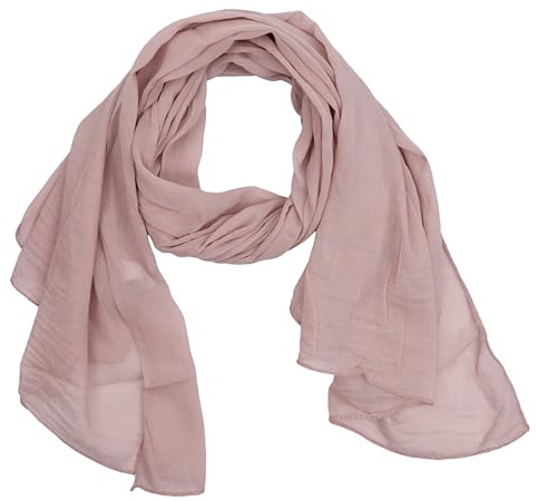 MIRROSI Damen Schal Asymmetrisch Made in Italy, 20% Seide 80% Baumwolle, Leichtes Halstuch (170x75 cm), Unifarbe, Kreis Muster, Elegant für Frühling Sommer Herbst