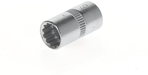 GEDORE Douille, Entraînement 1/4 6,3 mm, 12 pans, Diamètre 9 mm, Outil, 20 9, Acier chromé