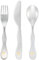 NARUMI Crown kids [Japanese-made tableware for children] Cutlery set (shining star) 18-10 stainless-steel SK596-10