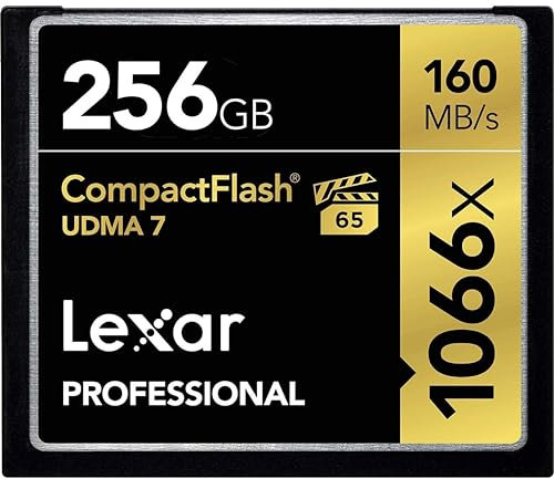 Lexar Professional 1066x 256GB CompactFlash Card, Up to 160MB/s Read, CF Card for Professional Photographer, Videographer, Enthusiast (LCF256CRBEU1066)