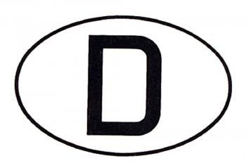 PVC Aufkleber - D - Deutschland - 301000 - Gr. ca. 17,5 x 12 cm