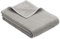Ibena Porto XXL Decke 180x220 cm – Baumwollmischung weich, warm & waschbar, Tagesdecke hellgrau einfarbig