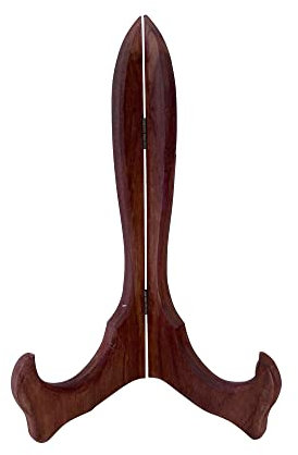 25cm | 10-inch Wooden Plate Stand for collectable Plates | Easels Plate Holders Display Pictures | Suitable for Plates 8 and 12 inches in Diameter | 20 to 30 cm