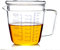 iLory Hitzebeständige Mess Glas Milch-Schale mit Deckel (0.5L, 1 L) (0,5L)