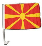 Flaggenfritze Autofahne Autoflagge Mazedonien - 30 x 40 cm