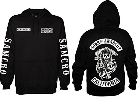 COWRIES AND SHELLS SONS OF ANARCHY REDWOOD ORIGINAL MEN OF MAYHEM REAPER QUALITY DELUXE PULLOVER HOODIE HOODY SIZE (S-5XL) SMALL TO XXXXXL (XXLARGE)