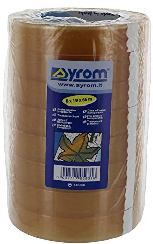 16 PZ Di NASTRO TRASPARENTE PPL 19X66