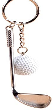 LL-Golf® Golf Schlüsselanhänger mit Golfschläger und Golfball/Golfgeschenk/Geschenk Geschenkidee/Golfer Golfspieler Schlüssel Anhänger