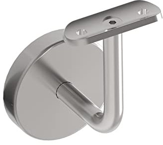 SIXONE EDELSTAHL HANDLAUFSTÜTZE Ø42,4 MM - WANDHALTERUNG SCHRAUBENROSETTE INKLUSIVE CLIP - ROSTFREI, ROBUST