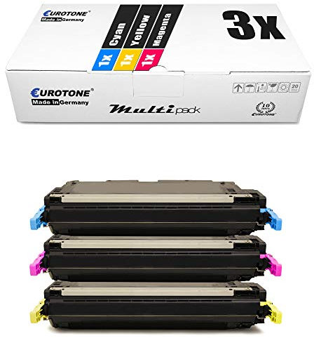 3X Eurotone Toner kompatibel für Canon I-Sensys LBP 5300 5360 wie 711 CRG711 Color