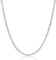 AKA Gioielli® - Damen Herren Kette 925 Sterling Silber Rhodiniert - 2.8mm Panzerkette Diamantiert - 60 cm lang