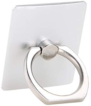 Cell Phone Finger Stand, Kickstand 360 Degree Rotation Ring Holder, Kickstand Ring Grip for iPhone, Samsung, LG, HTC (Silver)