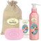 Un Air d'Antan® Coffret Beauté Femme Fleur de Cerisiers, Lot Duo Bain & Soin 1 Savon aux Huiles Bio 100g et 1 Lait Corps Hydratant 200ml, Fleur de Cerisiers, Freesia, Idée Cadeau Noël ou Anniversaire
