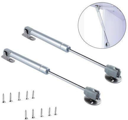 BE-TOOL Gasdruckfedern, 2 Stück Gasdruckfeder, Stahl, zum Abheben, sanft schließendes Scharnier für Küchenschrank, Kleiderschrank, Schranktür (30N)