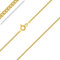 PLANETYS - Panzerkette Diamantiert 925 Sterling Silber 18K Vergoldet Kette - Halskette - 1.2 mm Breite Längen 50 cm