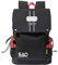 WANHONGYUE Sword Art Online SAO Anime Cosplay Unisex Backpack 15.6 Zoll Laptop Rucksack Schulranzen Reisetasche Rot / 1