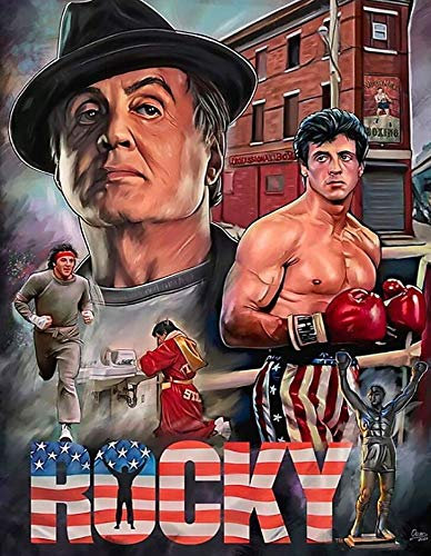 Rocky Balboa Film inspiriertes Boxing Gym Fitness Vintage Wandschild 20 x 15 cm – Pub Schuppen Bar Männerhöhle Zuhause Schlafzimmer Büro Küche Geschenk Metallschild – Skizzenkünstler Kunst