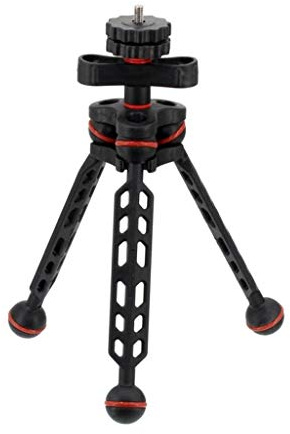 Unterwasser Stativ mit Klemme und Kugelarm mit Kugeln 25 mm Länge 18 cm 1/4 UNC-Foto-Gewinde-Schraube FLEX-ARM UWCP318