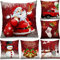 Tatuo 6 Stück Weihnachten Kissenbezüge Dekoration Weihnachten Zierkissenbezüge Feiertag Dekokissen Kissenhülle für Sofa Couch Weihnachten Büro Schlafzimmer Deko (Lustiger Stil, 18 x 18 Zoll)