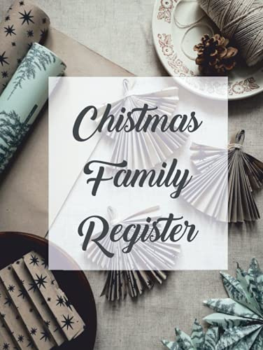 Christmas Family Register: Christmas Family Register - Guest Book - Memory Book - Premium Hardcover - 80 Pages - Beautiful Christmas Family Book