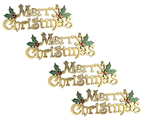 Happyyami 4stücke Weihnachtsbaum Aus Xmas Dekoration Mit Goldenen Buchstaben Für Festliche Anlässe Und Weihnachtsbaumgestaltungen