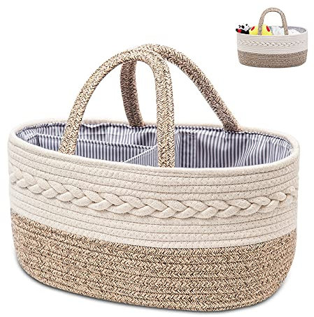 Angelkiss Multifunktionale Baby Windel Box, tragbare Windel Tasche im Freien, Baumwollseil Aufbewahrungstasche, Baby Windel Aufbewahrungskorb