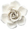 MagiDeal Sculpture de fleurs en céramique fabriquée main | Décoration 3D à suspendre pour salon, S Rose 10cm
