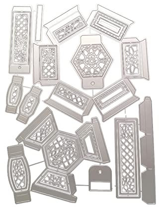 Geschenkbox Stanzschablone Weihnachtsbox Grußkarte Scrapbooking Prägeschablonen Stanzformen Schablonen Für Scrapbooking, Fotopapier,3D Karten Handwerk Prägen DIY Herstellung Geburtstag Geschenk