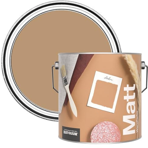 Rust-Oleum Colours Matt Emulsion Wall and Ceiling Paint - Fired Clay 2.5L