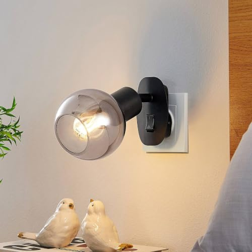 Lindby Wandleuchte, Wandlampe Innen Lioma (Modern) in Schwarz aus Metall (1 flammig E14) - Wandstrahler Wandbeleuchtung Schlafzimmer/Wohnzimmer Wohnzimmerleuchte