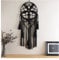 SHTGOI Runder Traumfänger Handgefertigt Boho Dreamcatcher mit Quasten Makramee Baumwolle Gewebte Wandbehang Wohnkultur Ornament Bastelgeschenk Wanddeko für Schlafzimmer Wohnzimmer Schwarz