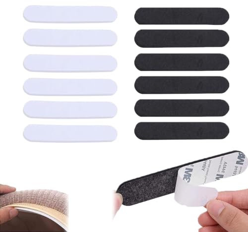 12 PCS Hat Size Reducers - Felt Cap Size Reducer Tape for Hats, Sweatband - Black and White