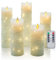 CCLIFE Bougies LED en cire véritable avec télécommande,fonction minuterie,en paraffine,sans flamme, alimentées par batterie,Blanc 5 pièces