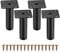 Fulushouxi 4 Pcs Furniture Legs, 3/8cm Adjustable Furniture Support Feet, Metal Sofa Replacement Support Feet Legs for Sofa Table Chair Desk Kitchen Cupboard Cabinets Legs Feet