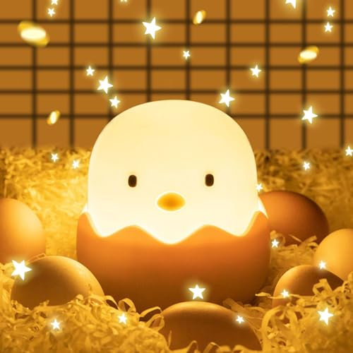 iKALULA LED Nachtlicht Kinder, Nachtlicht baby, Kawaii Silikon Stilllicht Dimmbar Nachtlampe, Aufladbar USB Touch Licht ohne verschluckbaren Kleinteile, Nachtlicht für Babyzimmer Kindergeschenke