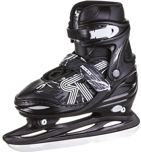 Roces Jokey Ice 3.0 Boy – Patines de Hielo Ajustables para niños con Casco de PE – Botas anatómicas termoaislantes, Cierre de Palanca con Cordones, Hoja de Hockey de Acero/Carbono
