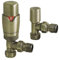 EcoSpa Brushed Brass Angled TRV Thermostatic Radiator Valve Pack (Pair)
