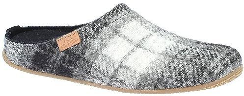 Living Kitzbühel Pantoffel Karo Black Grey