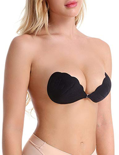 Klebe BH Push Up Set AtmungsaktivUnsichtbarer Silikon Klebeband zur Fixierung der Brüste BH Haut Freundlich Bequem Selbstklebender BH passt für A/B Cups