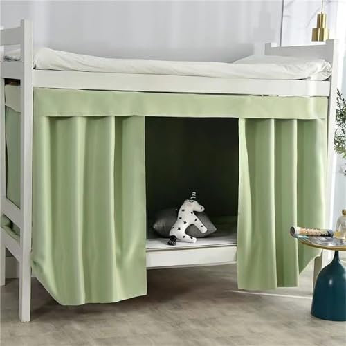 Treer Bettvorhang Hochbett Etagenbett, Blackout Vorhänge Staubdicht Betthimmel Hochbett Etagenbett Kinder Bettzelt Schlafsaal Bettvorhänge für Kinderzimmer (Salbei Grün,1.5x2M)